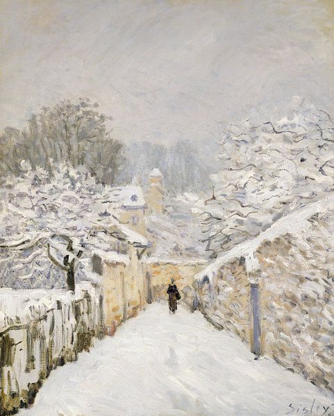Alfred Sisley,La neige à Louveciennes par finemasterpiece