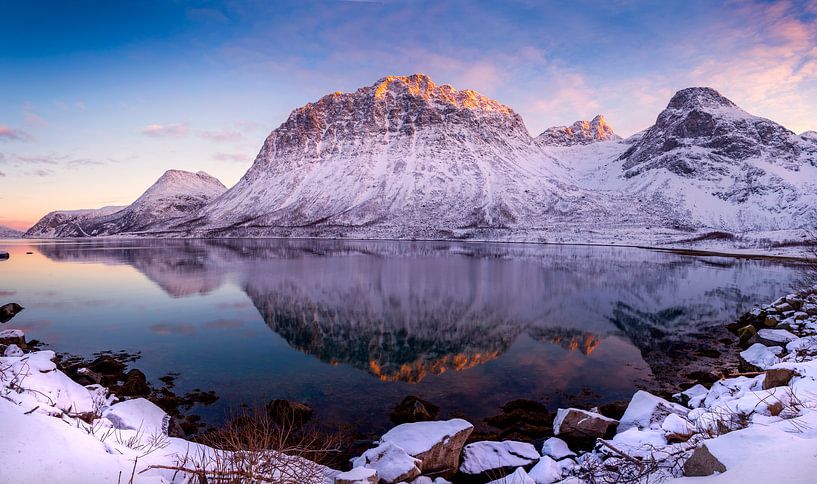 Fjordlandschaft im Winter, Norwegen von Adelheid Smitt