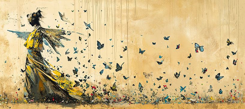 Woman Butterfly Art | Dancing Butterflies by Art Whims