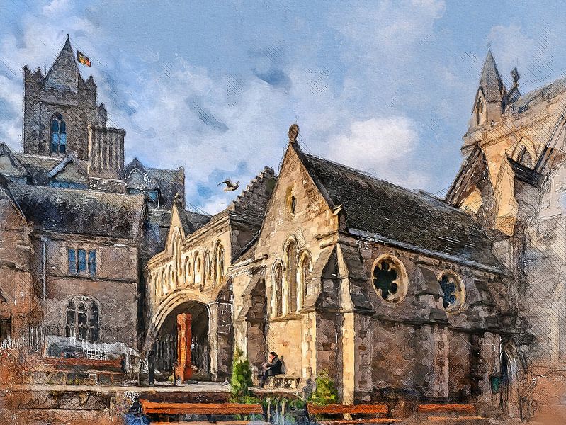 Dublin watercolor art #Dublin by JBJart Justyna Jaszke