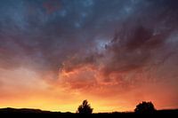 Zonsondergang voor de storm
