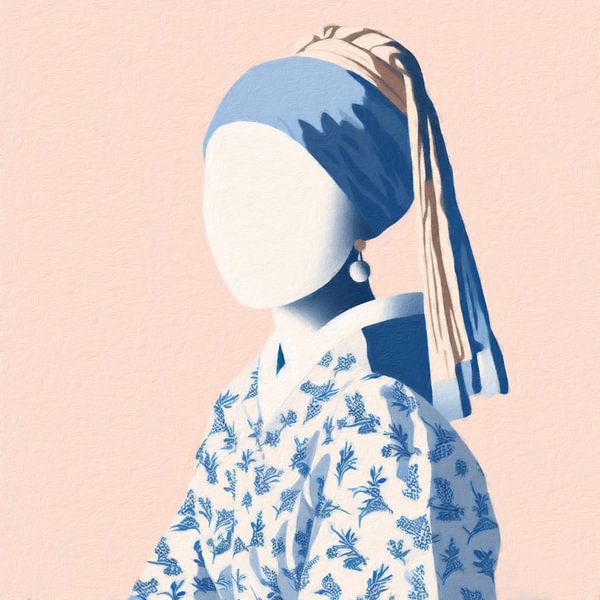 Meisje met de Parel - Simplified in Pastel par J.O. Han