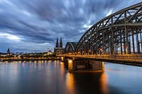 La cathédrale de Cologne après le coucher du soleil