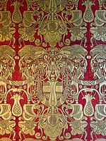 Jugendstil-Ledertapete 1905 von Johann Heinrich Vogeler