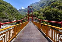 Brug over de Taroko Gorge in Taiwan