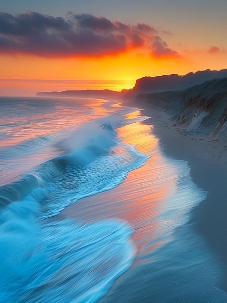 sunset in the beach by haroulita