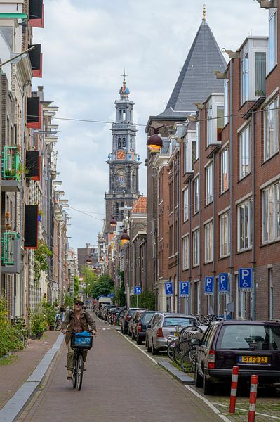 Westerkerk seen from the Bloemstraat Amsterdam by Peter Bartelings