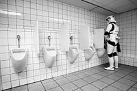 Stormtrooper in the toilet