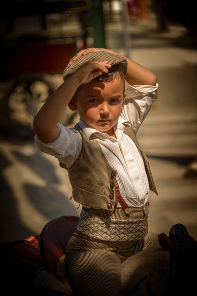 Little boy oop horse by Peter Laarakker