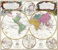 Schöne Retro-Weltkarte