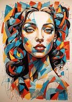 Abstract vrouwengezicht