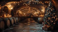 wine cellar in Christmas atmosphere