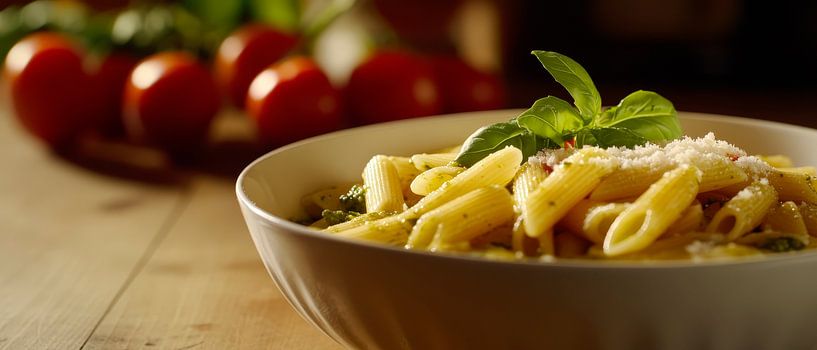 Delicious pasta with fresh tomatoes Occasion by Poster Art Shop