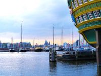 Zicht op Oosterdok Amsterdam
