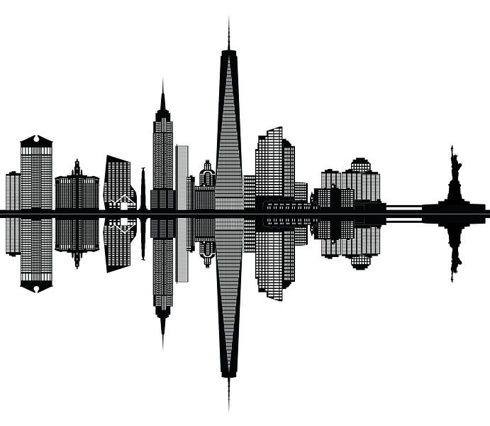 new york city skyline illustration by ChrisWillemsen