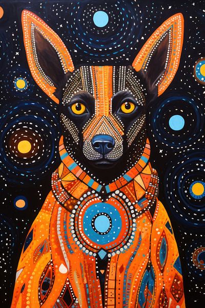 Tribal Art 01 Afrikanischer Hund von Matthias Hauser