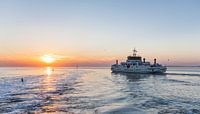 Amelandfähre bei Sonnenuntergang