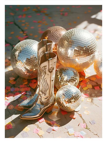 Silver Cowgirl Boots par Malou Studio