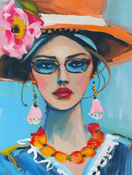 Portrait coloré, illustration par Studio Allee