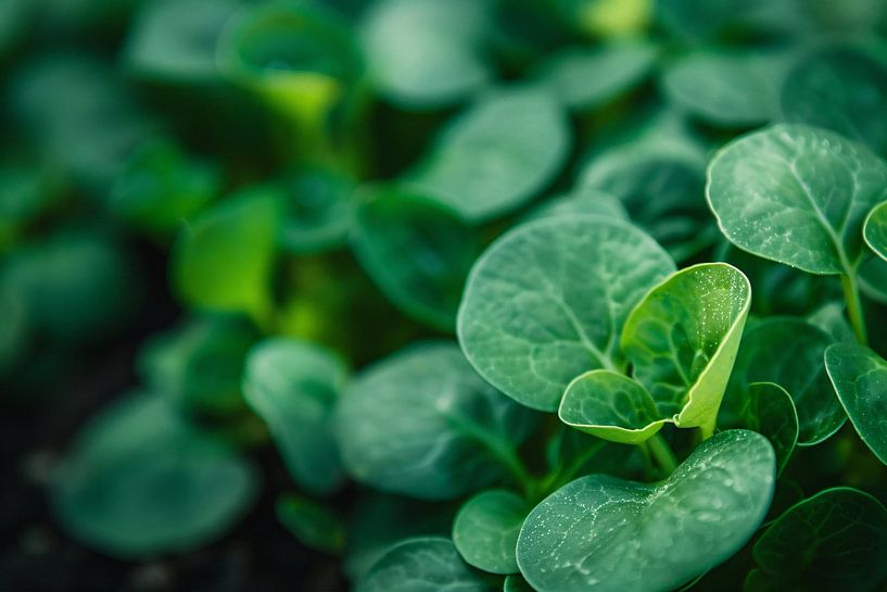 Nahaufnahme von grünen Trieben mit Tiefe von Imperial Art House