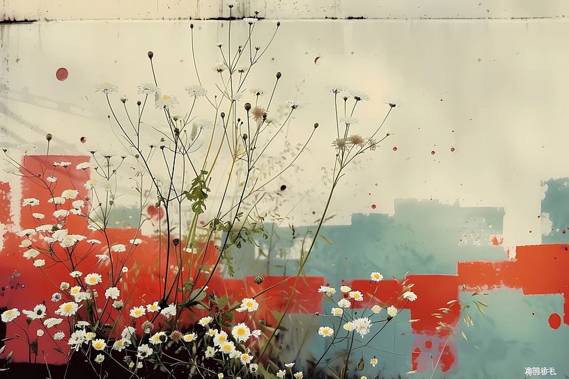 Paysage de fleurs d'été par Ariadna de Raadt-Goldberg