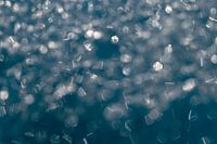 Art of Nature: Snow diamonds gleaming in petrol blue