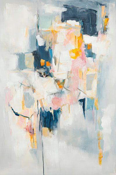 Abstraktes Farbspiel in sanften Tönen von Poster Art Shop