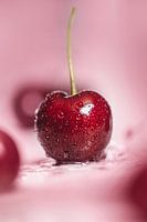 Lebensmittelporträt einer roten Kirsche