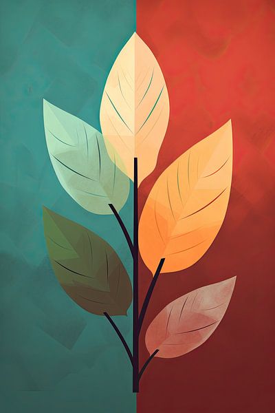 Abstract Botanical Art - Feuilles par Peter Balan