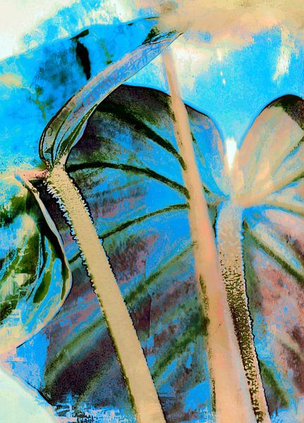 Peinture méditative de feuilles de plantes par Mad Dog Art