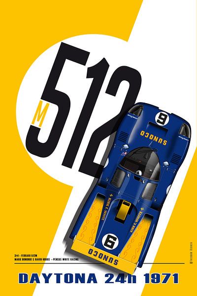 Ferrari 512 Donohue-Hobbs Daytona 1971 von Theodor Decker