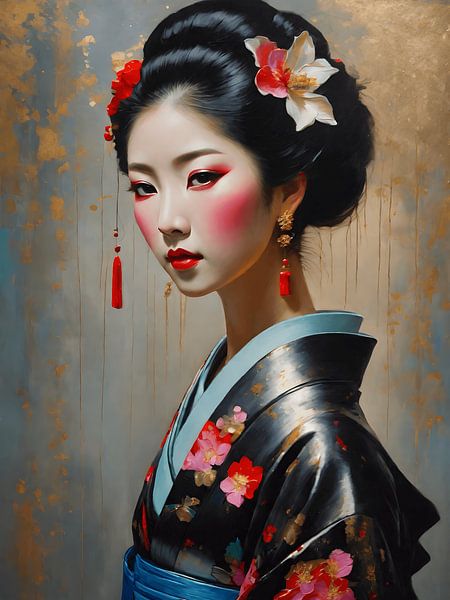 Un portrait de la geisha par Jolique Arte