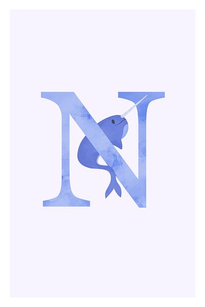 Alphabet N by Walljar