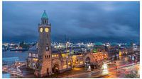 Hamburg Landungsbrücken by night