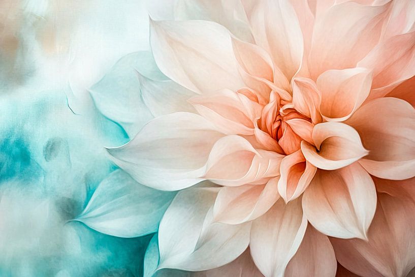 Pastellfarbene abstrakte Blumenillustration von Imperial Art House