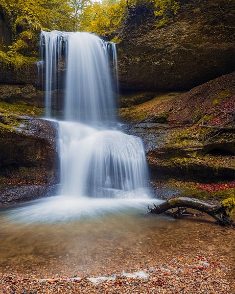 Hasenreuter Wasserfall, Scheidegg, Allgäu, Bayern, Deutschland von Henk Meijer Photography
