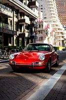 Klassischer roter Porsche 911