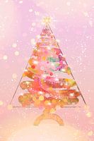 Arbre de Noël festif. Graphique.