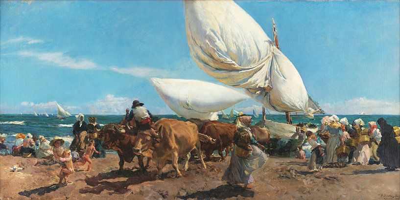 Die Rückkehr vom Fischfang, Joaquín Sorolla y Bastida von Meisterhafte Meister