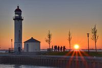 Zonsondergang in de haven van Hellevoetsluis.