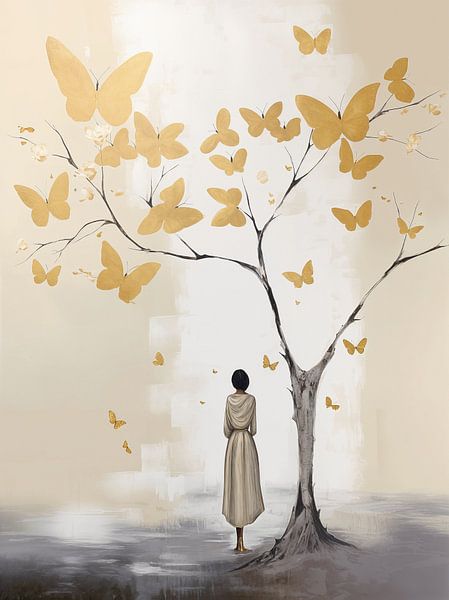 Japandi, Schmetterlingsbaum II von Caroline Guerain