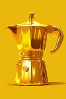 Percolateur - Café en monochrome jaune