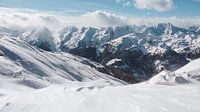 Snowy mountain peaks in Zillertal