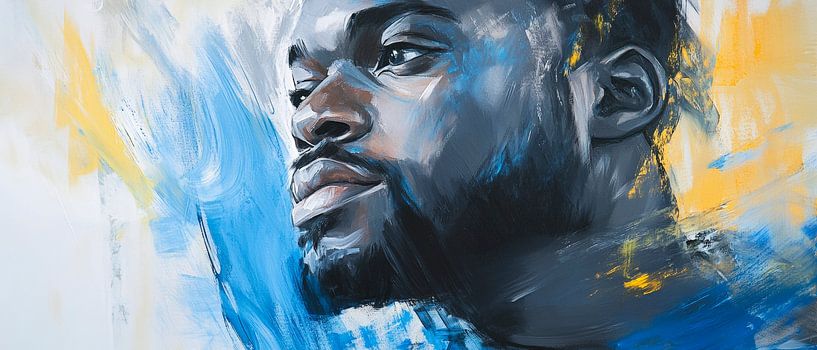 In Gedanken verloren – farbige Porträtkunst von Poster Art Shop