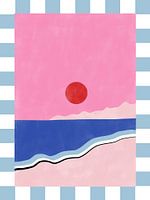 Minimalistische Strandszene