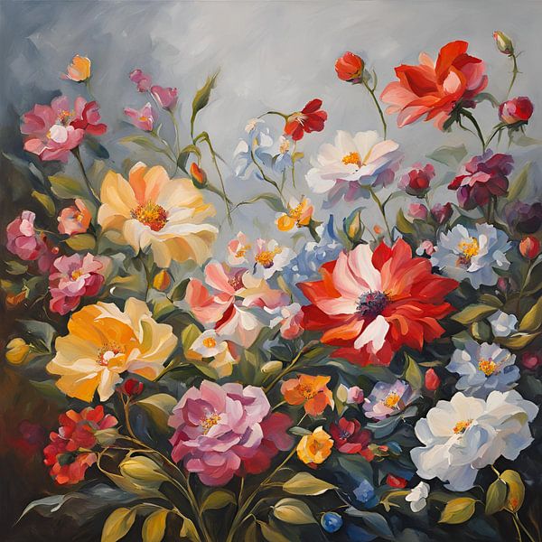 Graue Blüte Dahlie Blume 6.0 von ComfortQ