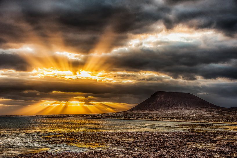 Zonsondergang op La Graciosa, Lanzarote par Harrie Muis
