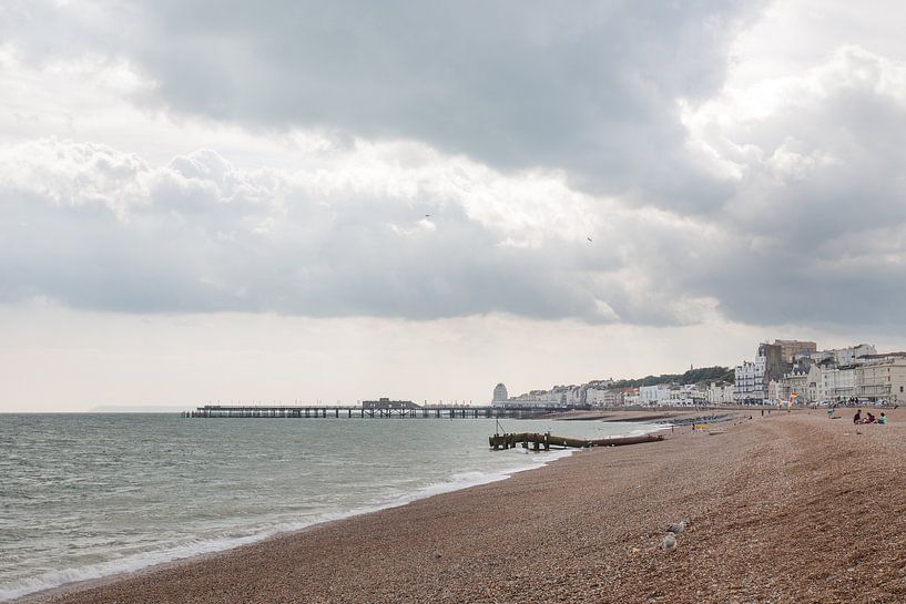 Het prachtige strand van Hastings waar we gezwommen hebben. by Veluws