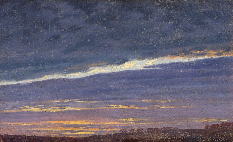 Abendlicher bewölkter Himmel, Caspar David Friedrich - 1824 von Het Archief