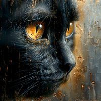 Black Cat mit goldenen Augen